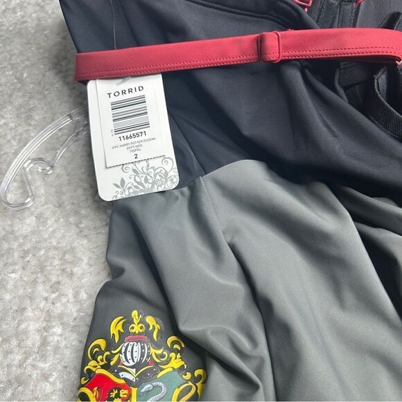 Torrid Harry Potter Hogwarts Push Up Demi Swimsuit NEW - Picture 5 of 9